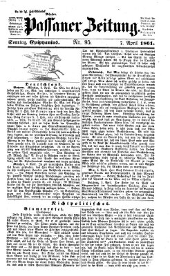 Passauer Zeitung Sonntag 7. April 1861