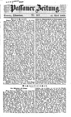 Passauer Zeitung Sonntag 14. April 1861