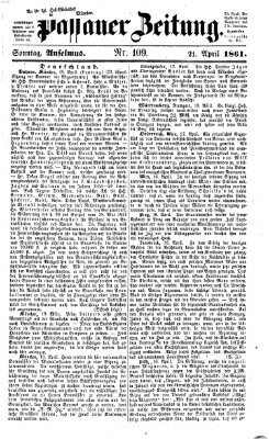 Passauer Zeitung Sonntag 21. April 1861