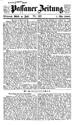 Passauer Zeitung Mittwoch 1. Mai 1861