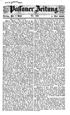 Passauer Zeitung Freitag 3. Mai 1861