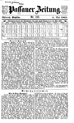 Passauer Zeitung Mittwoch 15. Mai 1861