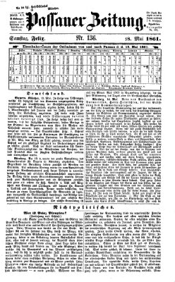 Passauer Zeitung Samstag 18. Mai 1861