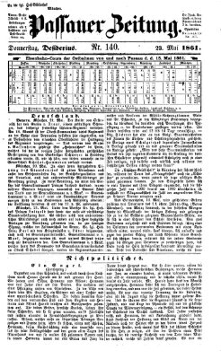 Passauer Zeitung Donnerstag 23. Mai 1861