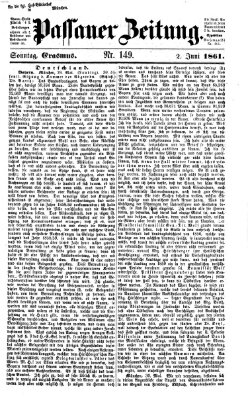 Passauer Zeitung Sonntag 2. Juni 1861