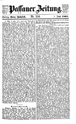 Passauer Zeitung Freitag 7. Juni 1861