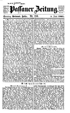 Passauer Zeitung Sonntag 9. Juni 1861