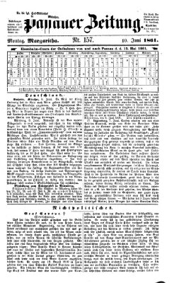 Passauer Zeitung Montag 10. Juni 1861