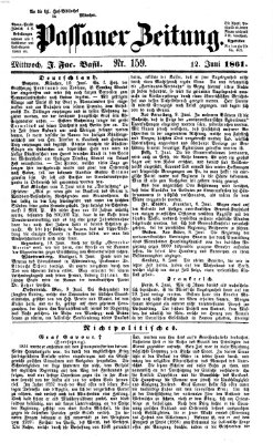 Passauer Zeitung Mittwoch 12. Juni 1861