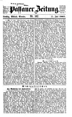 Passauer Zeitung Samstag 15. Juni 1861