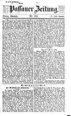 Passauer Zeitung Montag 17. Juni 1861