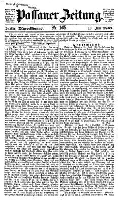 Passauer Zeitung Dienstag 18. Juni 1861