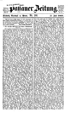 Passauer Zeitung Mittwoch 19. Juni 1861