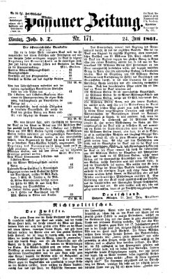 Passauer Zeitung Montag 24. Juni 1861