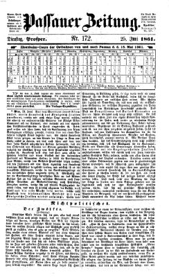 Passauer Zeitung Dienstag 25. Juni 1861