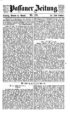 Passauer Zeitung Samstag 29. Juni 1861