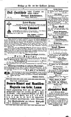 Passauer Zeitung Sonntag 20. Januar 1861