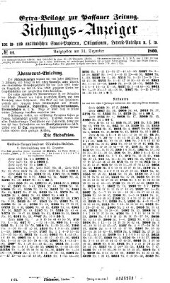 Passauer Zeitung Montag 31. Dezember 1860