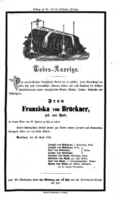 Passauer Zeitung Samstag 27. April 1861