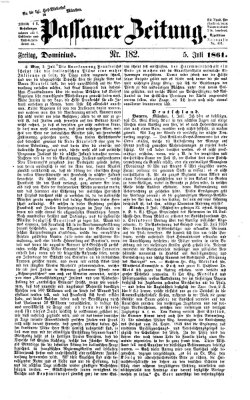 Passauer Zeitung Freitag 5. Juli 1861