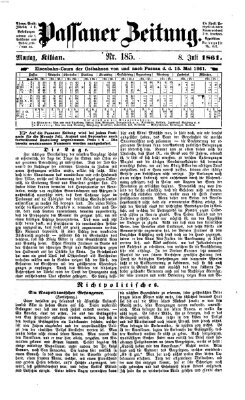 Passauer Zeitung Montag 8. Juli 1861