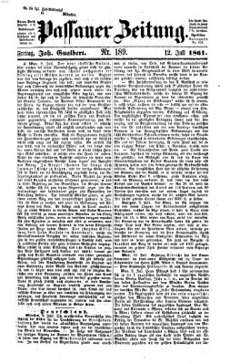 Passauer Zeitung Freitag 12. Juli 1861