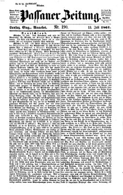 Passauer Zeitung Samstag 13. Juli 1861