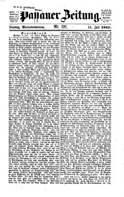 Passauer Zeitung Sonntag 14. Juli 1861