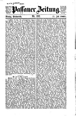 Passauer Zeitung Montag 15. Juli 1861