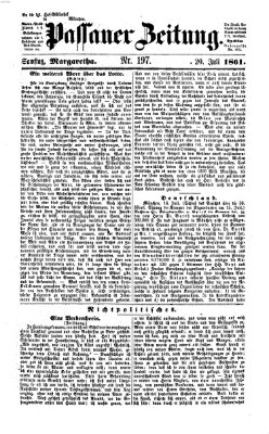 Passauer Zeitung Samstag 20. Juli 1861