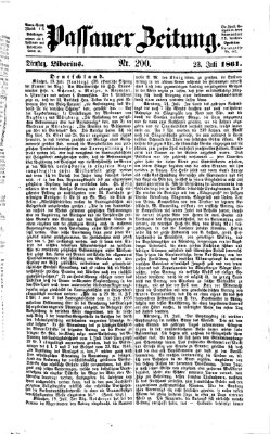 Passauer Zeitung Dienstag 23. Juli 1861