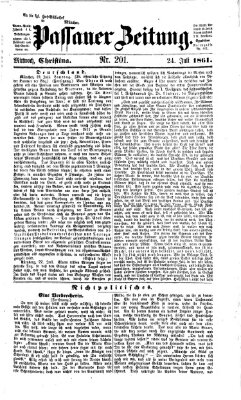 Passauer Zeitung Mittwoch 24. Juli 1861