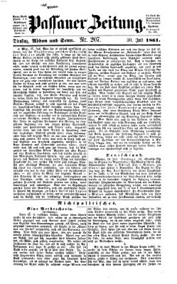 Passauer Zeitung Dienstag 30. Juli 1861