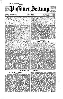 Passauer Zeitung Freitag 16. August 1861