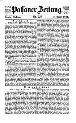 Passauer Zeitung Sonntag 18. August 1861