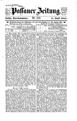 Passauer Zeitung Samstag 24. August 1861