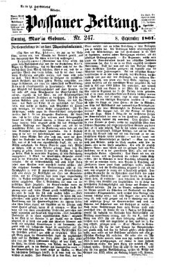 Passauer Zeitung Sonntag 8. September 1861