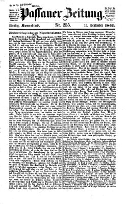 Passauer Zeitung Montag 16. September 1861