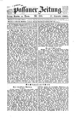 Passauer Zeitung Freitag 27. September 1861