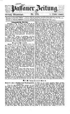 Passauer Zeitung Mittwoch 9. Oktober 1861