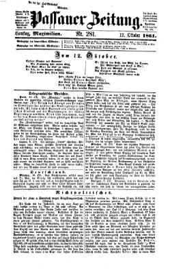 Passauer Zeitung Samstag 12. Oktober 1861