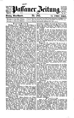 Passauer Zeitung Montag 14. Oktober 1861