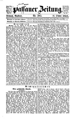 Passauer Zeitung Mittwoch 16. Oktober 1861