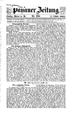 Passauer Zeitung Samstag 19. Oktober 1861