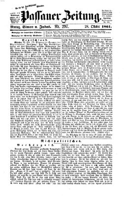 Passauer Zeitung Montag 28. Oktober 1861