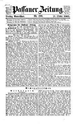 Passauer Zeitung Dienstag 29. Oktober 1861