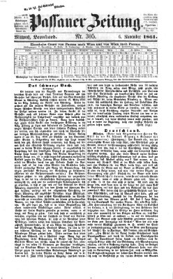 Passauer Zeitung Mittwoch 6. November 1861