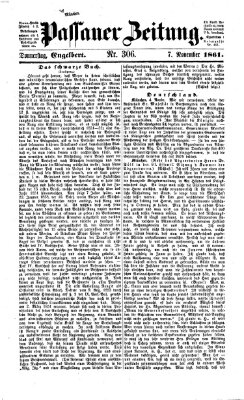 Passauer Zeitung Donnerstag 7. November 1861