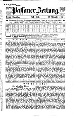 Passauer Zeitung Freitag 22. November 1861