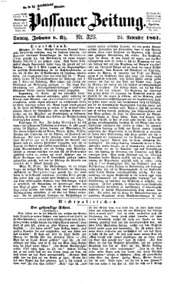 Passauer Zeitung Sonntag 24. November 1861